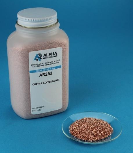Acelerador em Metal de Cobre (malha 30), FRASCO C/ 1,3KG - ALPHA RESOURCES