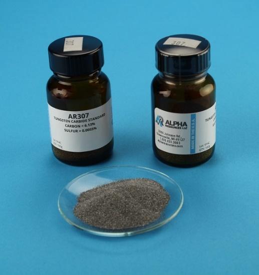 MATERIAL DE REFERÊNCIA DE CARBONO E ENXOFRE EM Carboneto de Tungstênio , FRASCO COM 100 GRAMAS - ALPHA RESOURCES