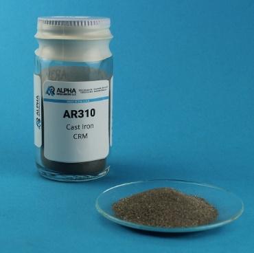 MATERIAL DE REFERÊNCIA DE CARBONO E ENXÔFRE EM FERRO FUNDIDO, FRASCO COM 150 GRAMAS - ALPHA RESOURCES