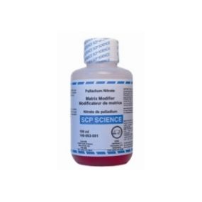 MODIFICADOR DE MATRIZ PARA GFAAS, NITRATO DE PALÁDIO 2% EM 5% HNO3, FRASCO COM 100 ML - SCP SCIENCE